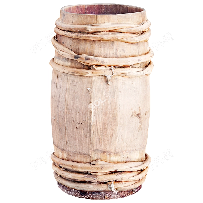 Wooden Barrel 3D Scan Kit 3D model image 2