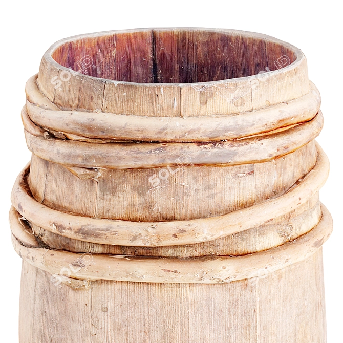 Wooden Barrel 3D Scan Kit 3D model image 3