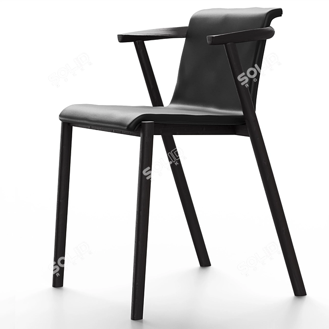 Bai Lu Chair Set with Soft and Hard Backrests 3D model image 1