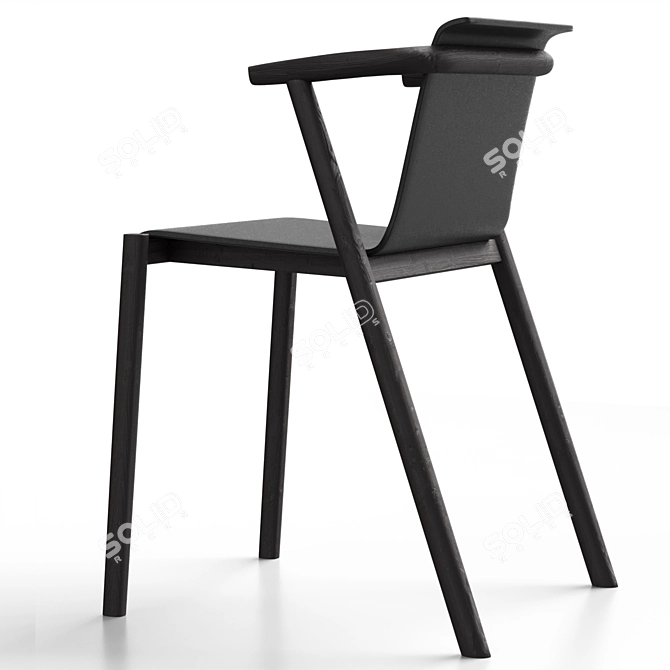 Bai Lu Chair Set with Soft and Hard Backrests 3D model image 3