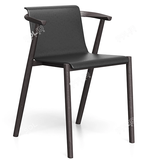 Bai Lu Chair Set with Soft and Hard Backrests 3D model image 4