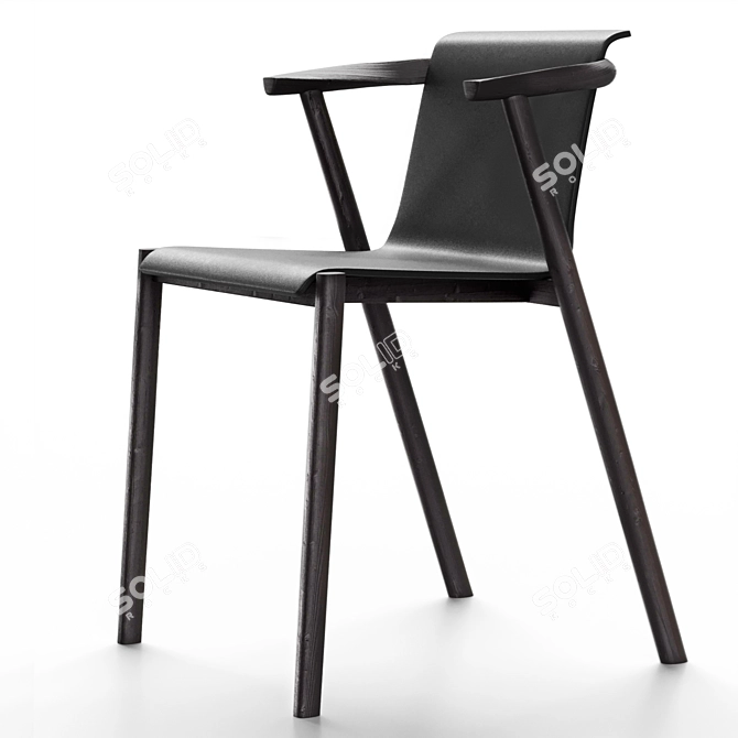 Bai Lu Chair Set with Soft and Hard Backrests 3D model image 7