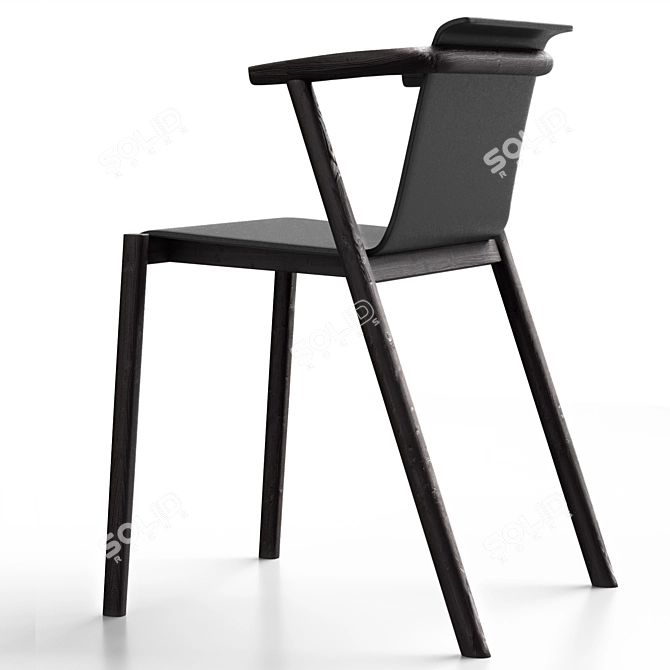 Bai Lu Chair Set with Soft and Hard Backrests 3D model image 8