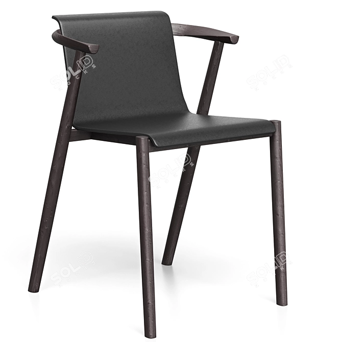 Bai Lu Chair Set with Soft and Hard Backrests 3D model image 9