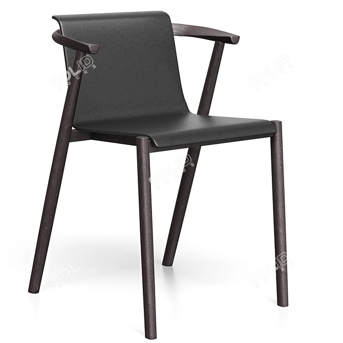 Bai Lu Chair Set with Soft and Hard Backrests 3D model image 13