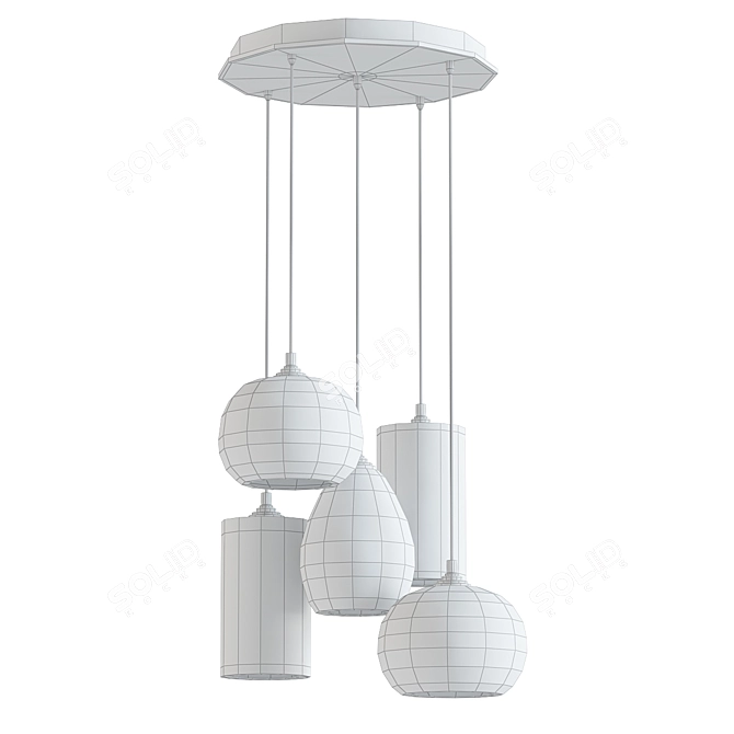 Contemporary Smoke Grey Sky Pendant 3D model image 2