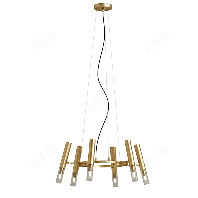 ECLIP SL1236 Pendant Chandelier Gold 3D model image 2