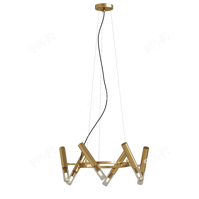 ECLIP SL1236 Pendant Chandelier Gold 3D model image 4