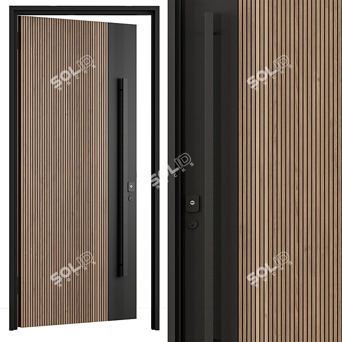 Contemporary Door Collection, Set 72 3D model image 2