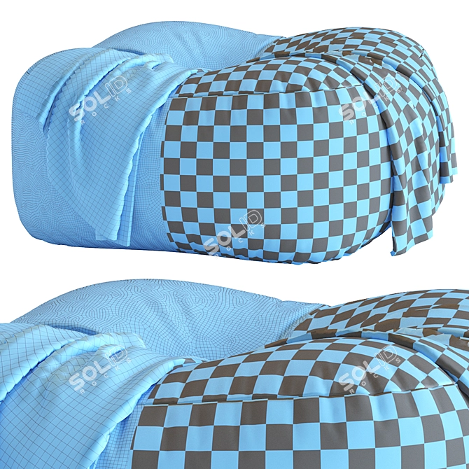  Contemporary Cube 3D Beanbag Chair 3D model image 7