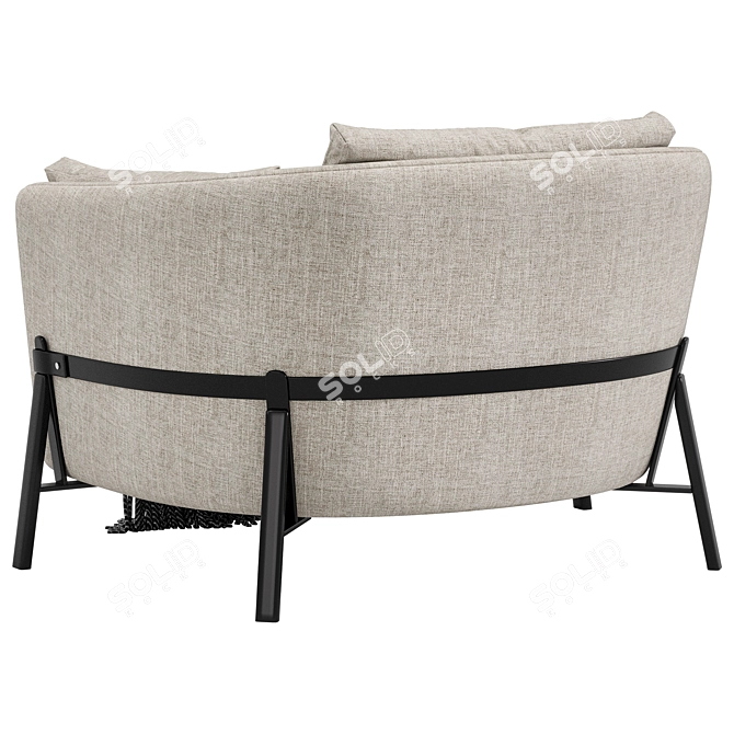 Elegant Cradle Armchair Design 3D model image 4