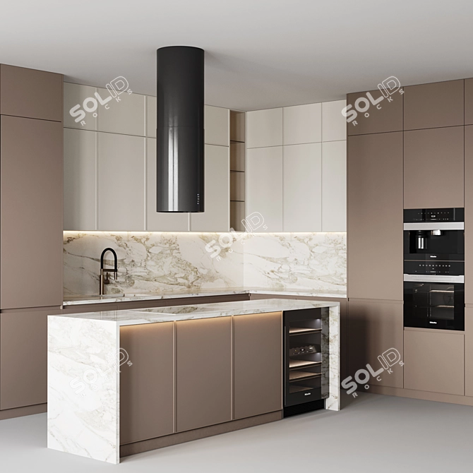 Modern Kitchen Set 3D Models 3D model image 2