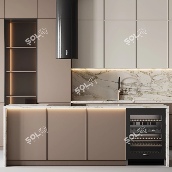 Modern Kitchen Set 3D Models 3D model image 5