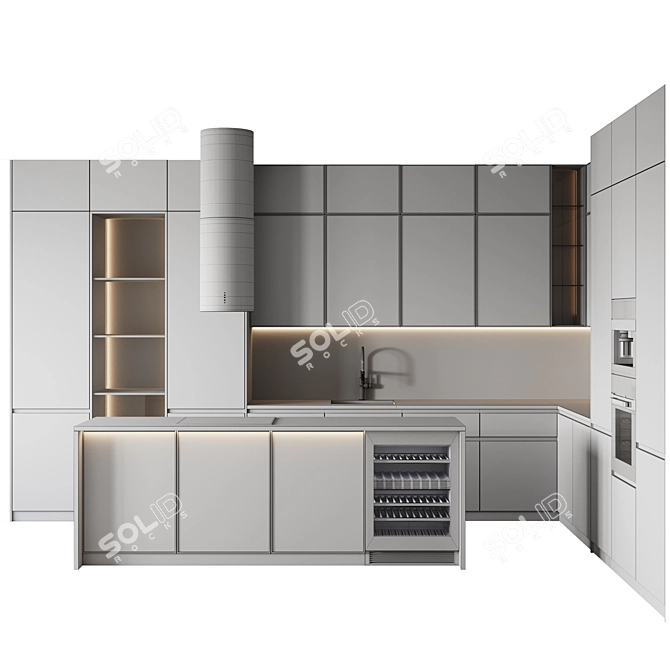 Modern Kitchen Set 3D Models 3D model image 6