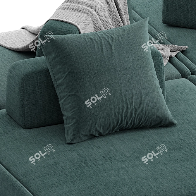 Modern Modular Fabric Sofa Collection 3D model image 3