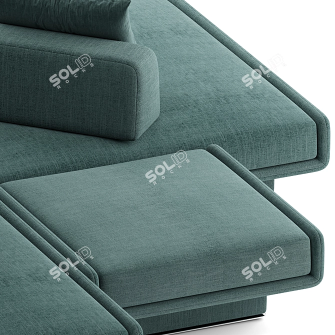 Modern Modular Fabric Sofa Collection 3D model image 4