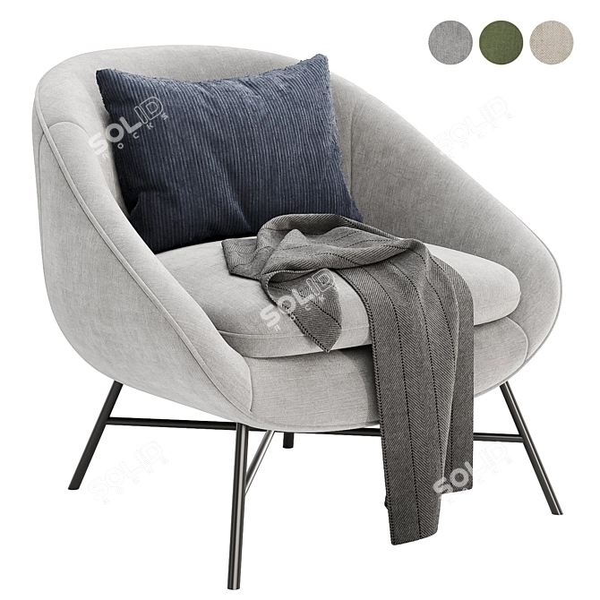 Cozy Barrow Lounge Chair 3D model image 3