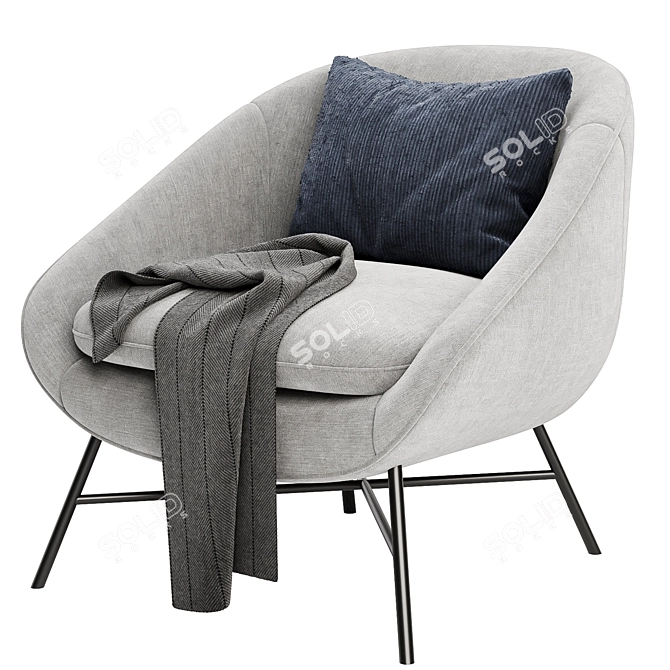 Cozy Barrow Lounge Chair 3D model image 4