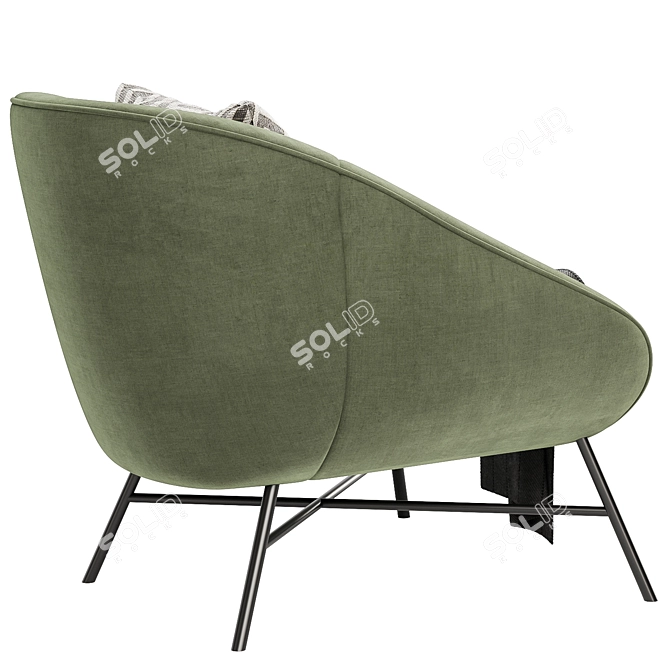 Cozy Barrow Lounge Chair 3D model image 5