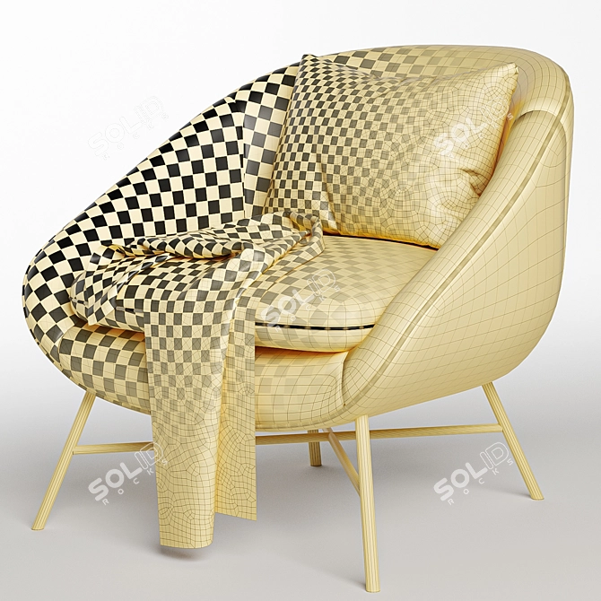 Cozy Barrow Lounge Chair 3D model image 6