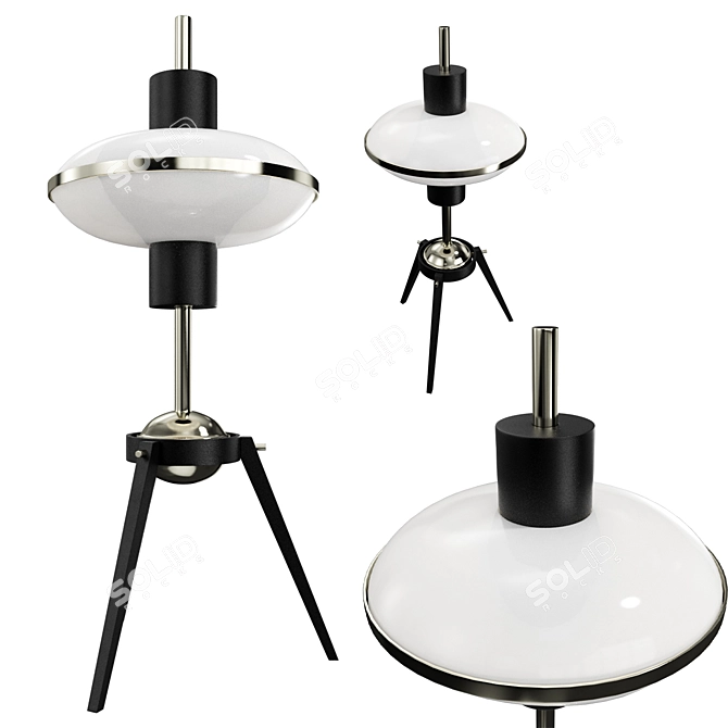 Sleek Sputnik Table Lamp 3D model image 1