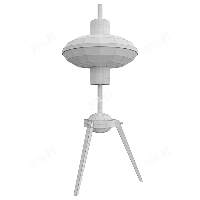 Sleek Sputnik Table Lamp 3D model image 2