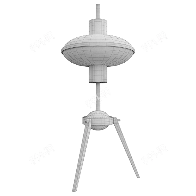 Sleek Sputnik Table Lamp 3D model image 3