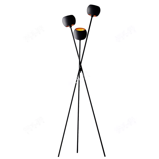 Modern Kenner Tripod Floor Lamp 3D model image 1