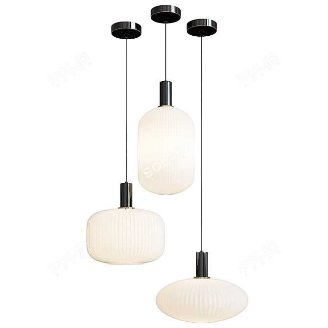 Elegant IRIS Pendant Light 3D model image 2