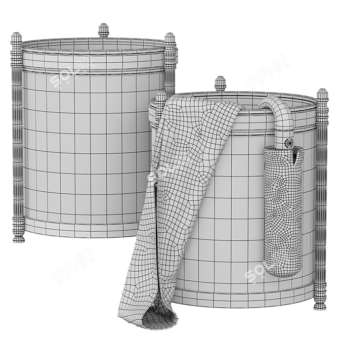 Stylish Weston Laundry Basket 3D model image 3