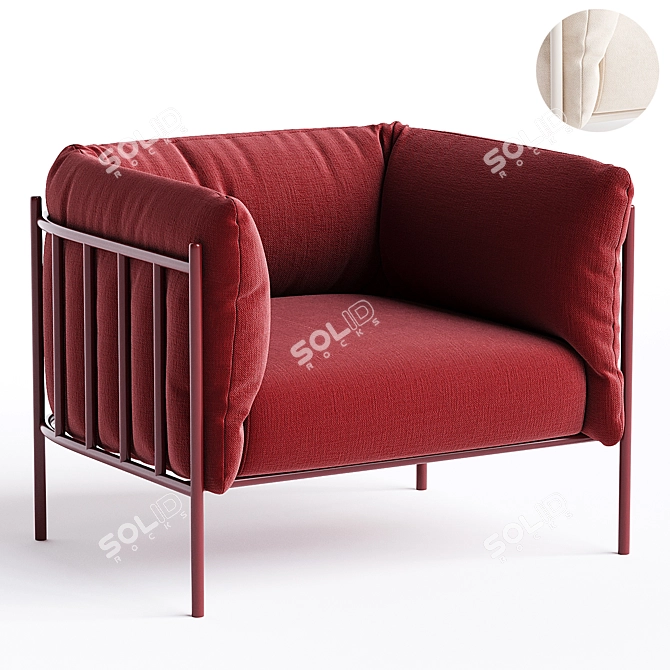 Luxury LOGGIA Armchair: Elegant Design 3D model image 1
