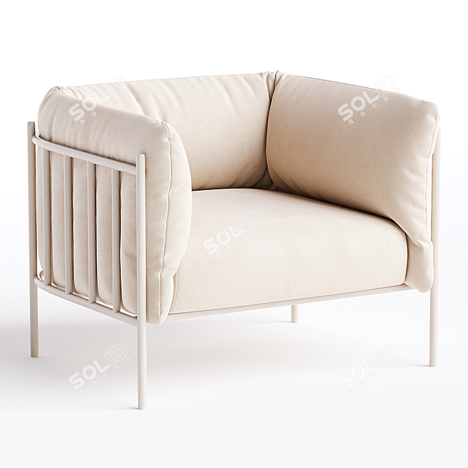 Luxury LOGGIA Armchair: Elegant Design 3D model image 2
