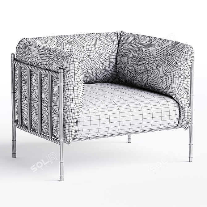 Luxury LOGGIA Armchair: Elegant Design 3D model image 3