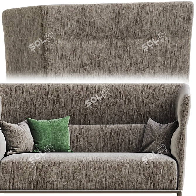 Elegant and Contemporary Camden Sofa 3D model image 4