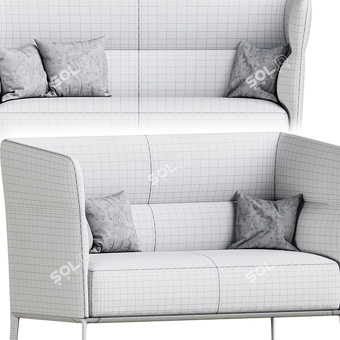 Elegant and Contemporary Camden Sofa 3D model image 6