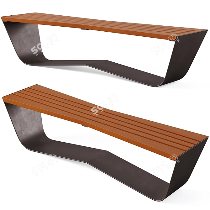 Eco Park Bench Set KARMA 3D model image 3