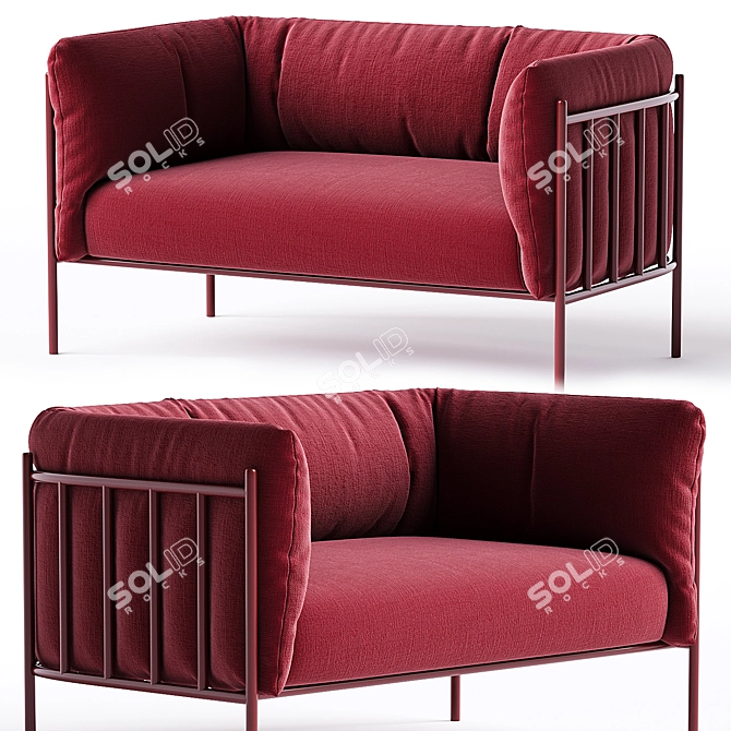 Modern 2-Seater LOGGIA Sofa 3D model image 1