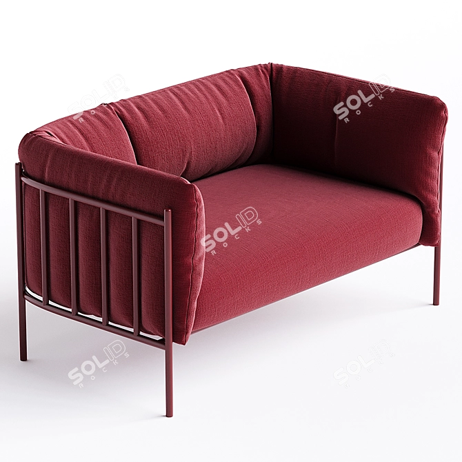 Modern 2-Seater LOGGIA Sofa 3D model image 3