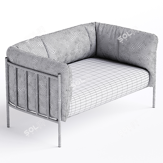 Modern 2-Seater LOGGIA Sofa 3D model image 4