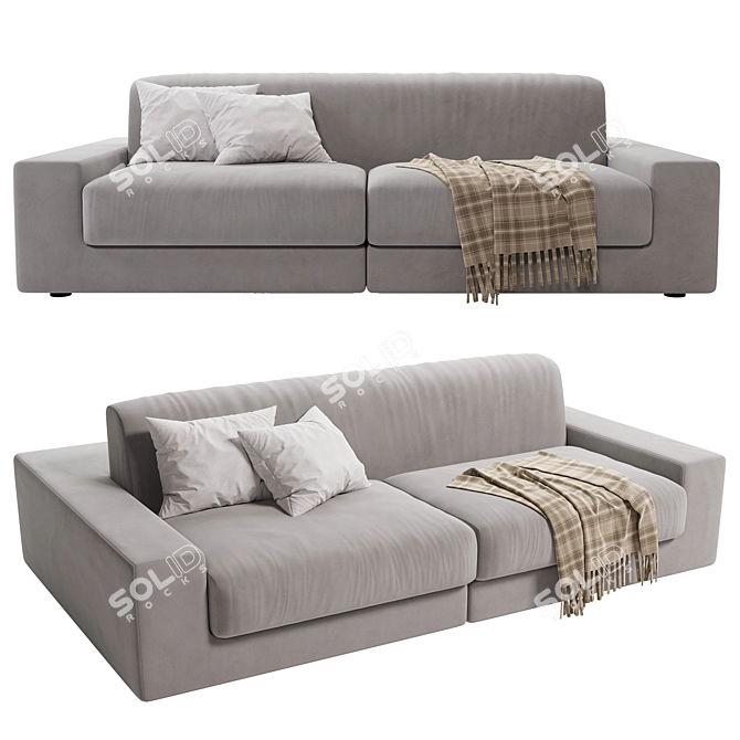 Modern Slim Sofa Table Design 3D model image 1