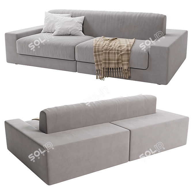 Modern Slim Sofa Table Design 3D model image 2