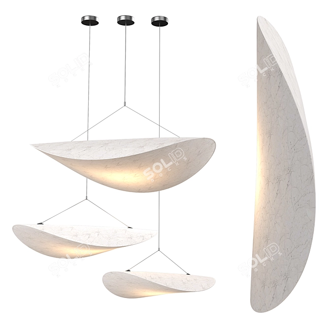 Sleek & Contemporary Tense Pendant 3D model image 2