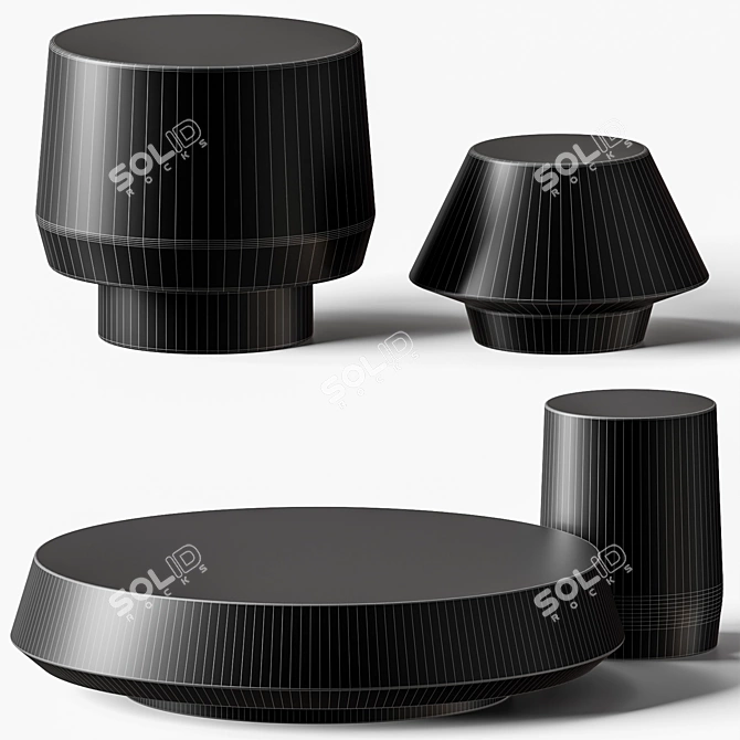 Modular Coffee Tables Set, Vray & Corona Versions 3D model image 2