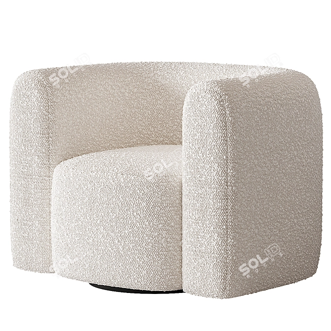 Swivel Hugger Accent Chair 3D model image 1