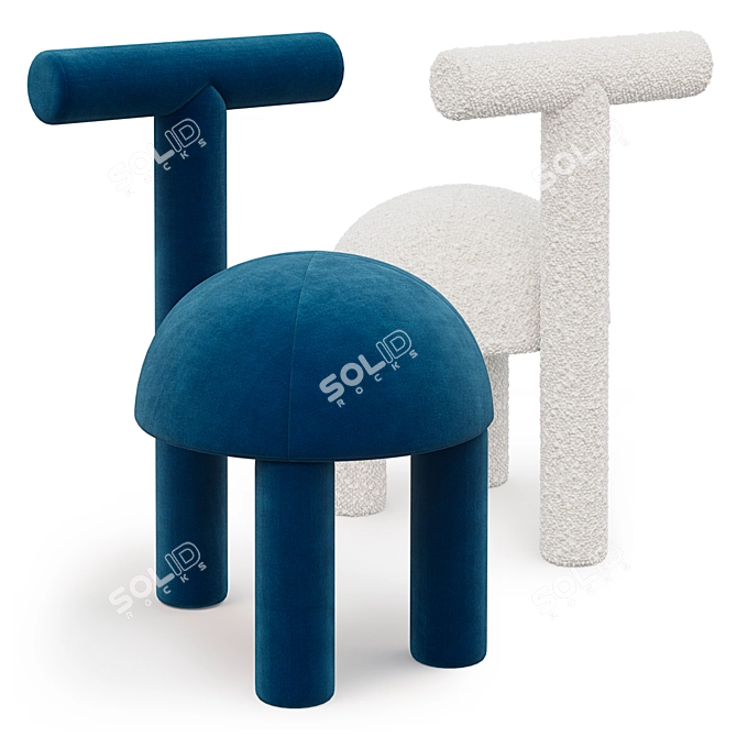 Elegant Domo Chair by Lara Batista 3D model image 1