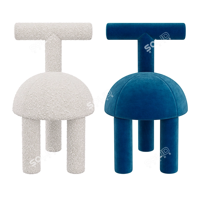 Elegant Domo Chair by Lara Batista 3D model image 2