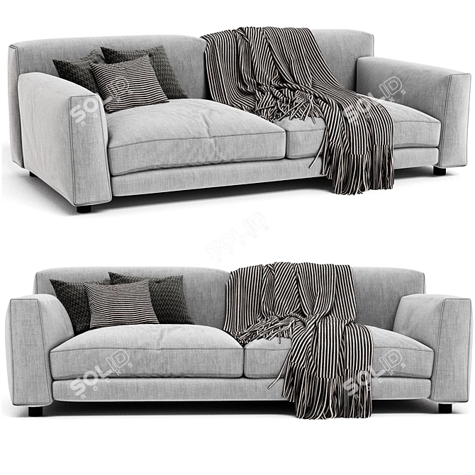 Modern Poliform Paris Seoul Sofa 3D model image 1