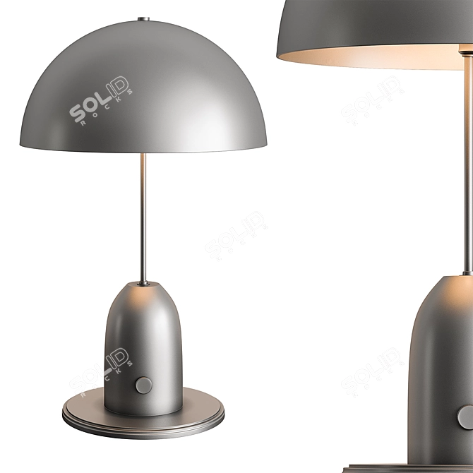  Contemporary Chrome Table Lamp 3D model image 4