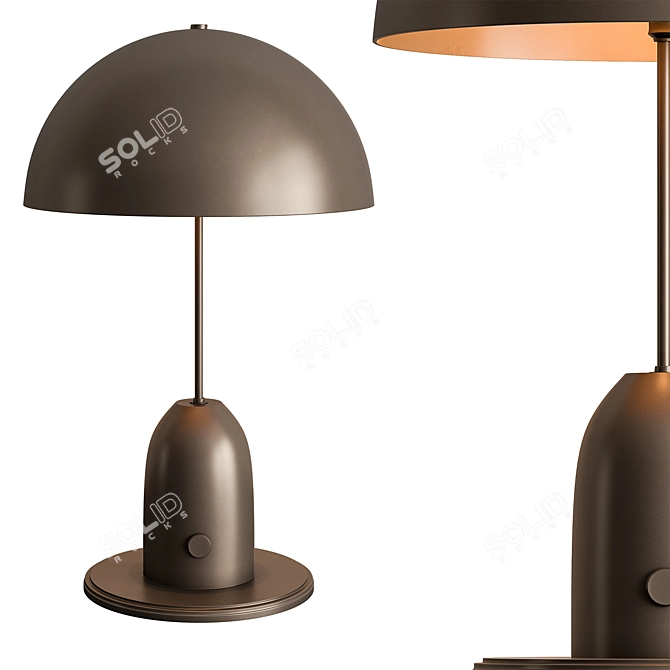  Contemporary Chrome Table Lamp 3D model image 5