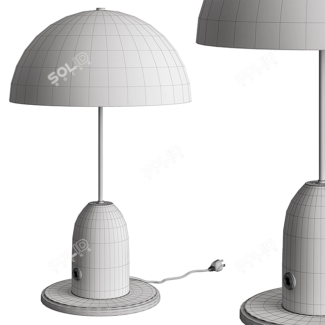  Contemporary Chrome Table Lamp 3D model image 7